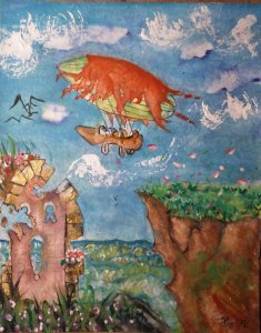 "Décollage Malgré Tout" (illustration peinte)