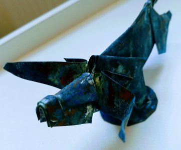 Metal Origami Bull 
