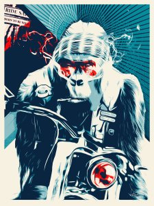 MONKEY BIKER - THE BOSS "RED&BLUE"