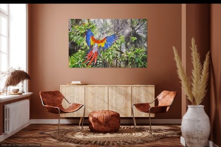 Flight to Freedom,Scarlet Macaw