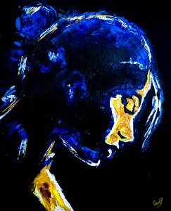 Luminous Woman in the Shadows