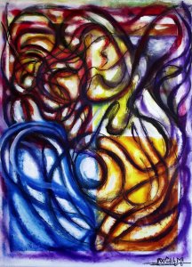 MULTIPLICITY - Face combination - Abstract painting