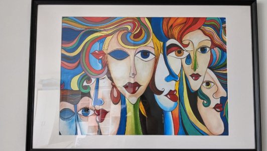 Acrylic painting 60*90 with frame