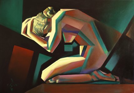 Art Deco Nude – 14-08-22 (Sold)