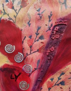 Dentelle rouge by Martine LALLEMENT