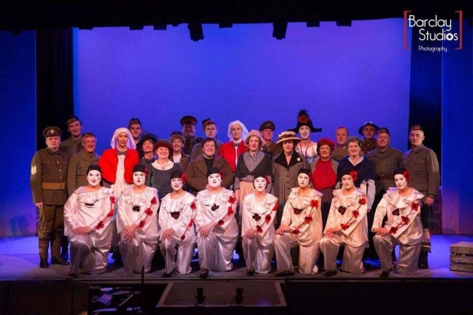 AO Cs Oh What A Lovely War cast on Arts Centre stage in 2014