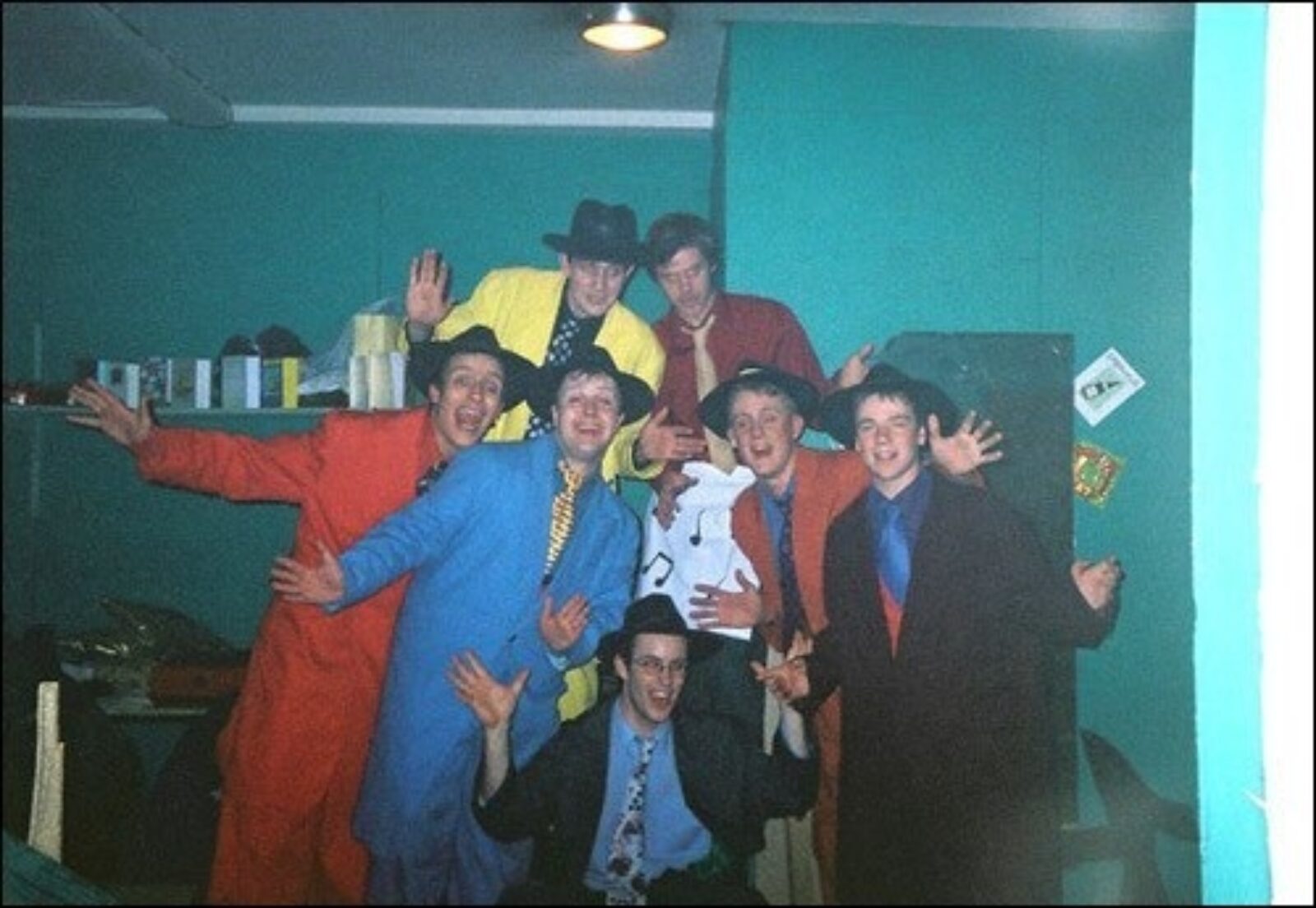 Zoot suits backstage for Hot Mikado 2002
