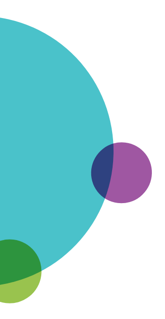 Blue green purple bubbles