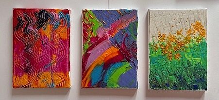 Abstract acrylic paintings