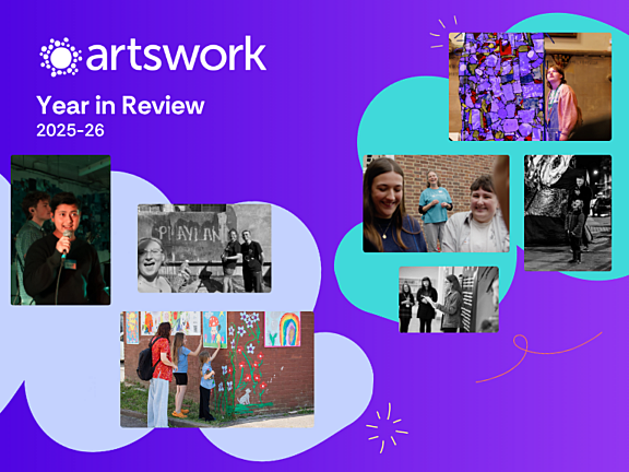 lots of images of young people taking part in art activities