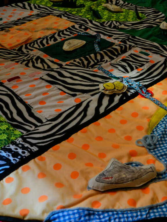 multi sensory map with craft clothes