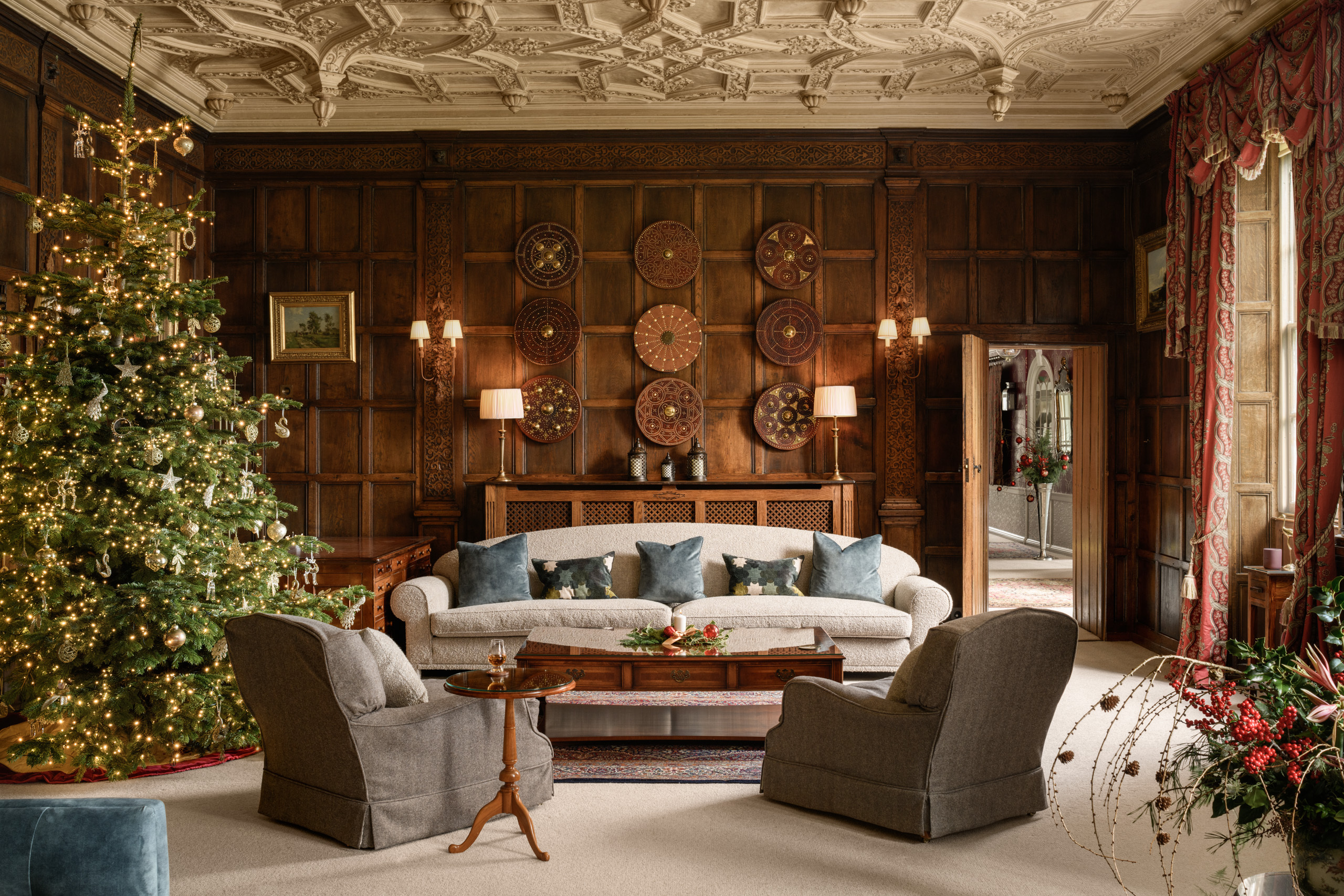 Drawing room at xmas