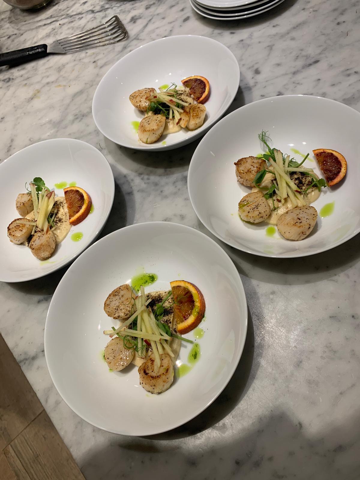 Food plates in the kitchen at Candacraig