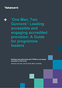 ‘One Man, Two Guvnors’: Leading accessible and engaging accredited provision: A Guide for Programme Leaders