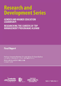 Gender and Higher Education Leadership: Researching the careers of  TMP alumni - Final Report