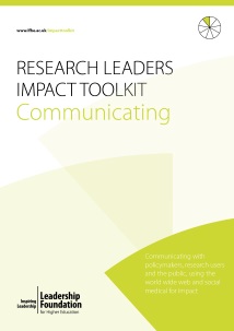 Research Leader's Impact Toolkit - Communicating