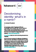 Decolonising identity: what’s in a name?