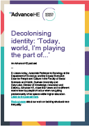 Decolonising identity: today world i'm playing the part of...