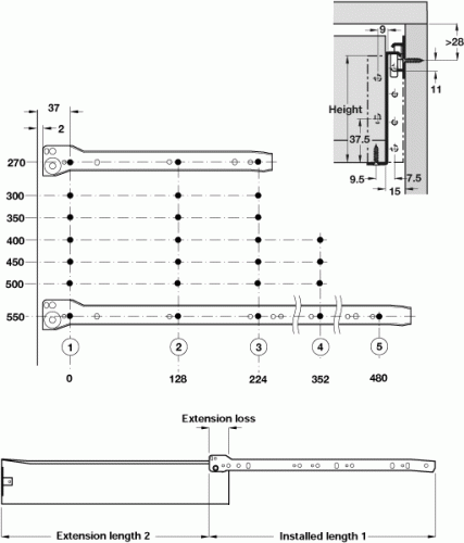 Metal Drawer Sides Silver 150 300mm Daro Uk Ltd