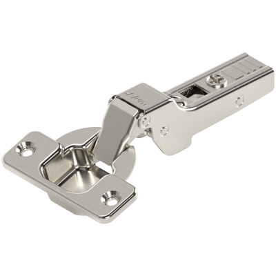 CLIP top hinge 107°, dual applications, boss: SCREW-ON, nickel