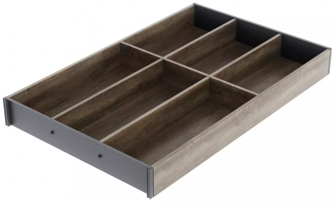 AMBIA-LINE cutlery divider for LEGRABOX, W=300 mm, NL=550 mm, nebraska oak