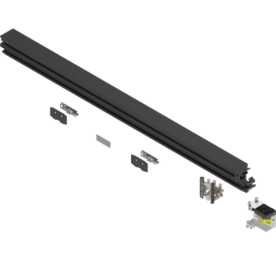 REVEGO duo, track (set), for internal width within the application: 1050mm, right, Black