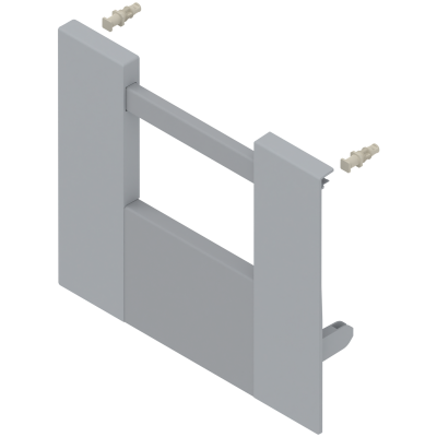 ANTARO front fixing, 'D' inner pull-out with gallery, CW=300 mm, grey