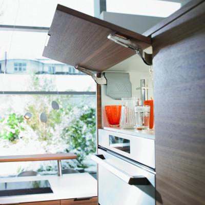 AVENTOS HL TOP Kitset mechanism for wooden door, FW=1.5-9.0Kg, CH=300-339mm,dark grey