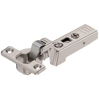 CLIP top mini hinge 94°, INSET, boss: SCREW-ON, nickel