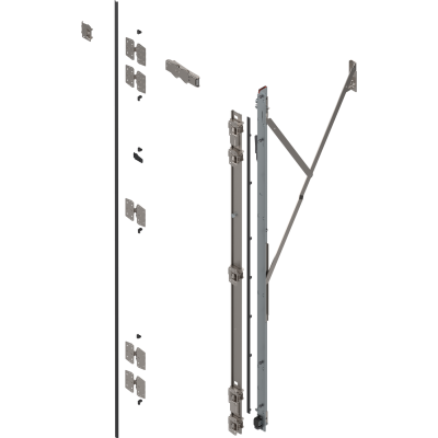 REVEGO duo, hinge bracket (set), with TIP-ON for pocket height 21072256 mm, right, Zinc