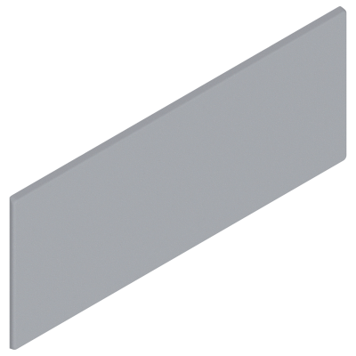 ANTARO plain cover cap, rectangular, symmetrical, grey