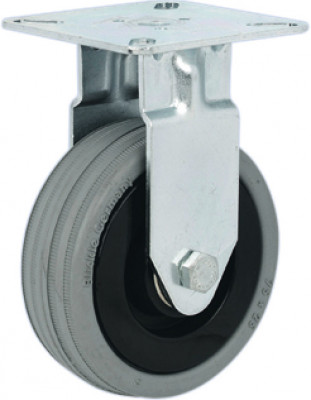 Fixed single wheel castor, without Brake, wheel Ø 50 mm, 60 mm plate fixing, Load 40 kg