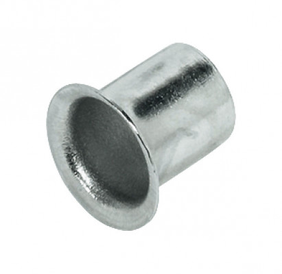 Socket, plug in, for wooden shelves & Ø 7,5 mm hole, brass