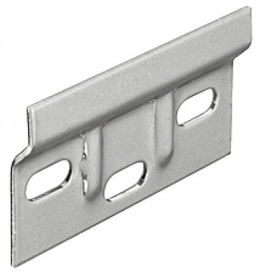 Wall plate, for cabinet hanger, length 63 mm, plate thickness 1.6 mm