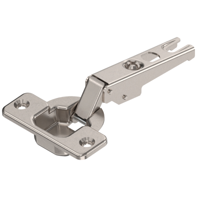 MODUL 100° OVERLAY hinge, boss: SCREW-ON, nickel