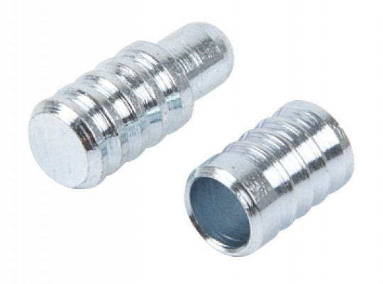 Table top connecting fitting, (2 PART), steel, press-fit Ø 8 mm hole, galvanized
