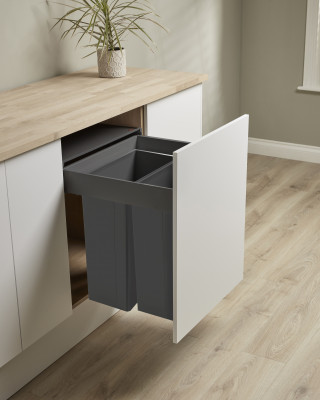 Pullboy Z easy for Blum MERIVOBOX, D500 x W600, 84L, 2 X 42L Orion grey, WESCO
