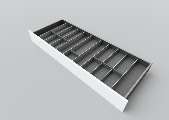 Cutlery divider for LEGRABOX/TA'OR C=1200 mm, NL=450 mm, black