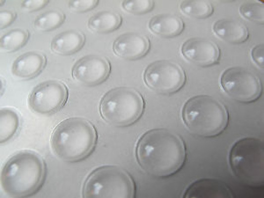 Door buffer, round, 10x3 mm, transparent (288 buffer's per sheet)