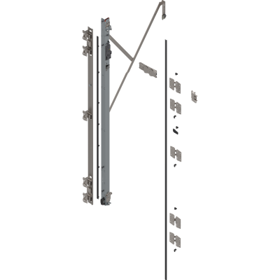 REVEGO duo, hinge bracket (set), with TIP-ON for pocket height 21072256 mm, left, Zinc