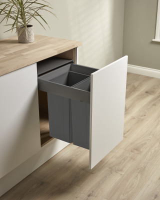 Pullboy Z easy for Blum  MERIVOBOX, D500 x W500, 64L ,2 x 32L Orion grey, WESCO