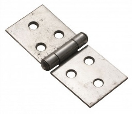 Steel backflap hinge, uncranked, zinc
