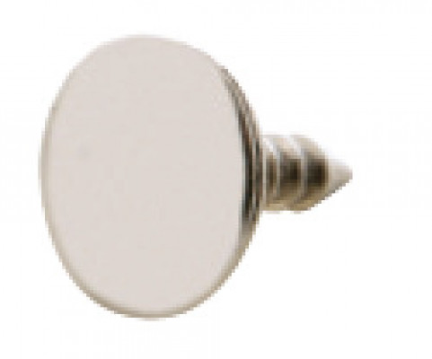 Plate for magnet, or k push door catch, knock in with  3 mm pin, galvanized steel