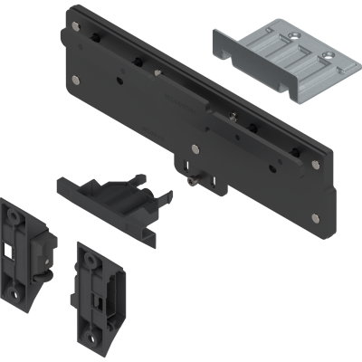 REVEGO duo, assembly (set), for two double doors combined, Black