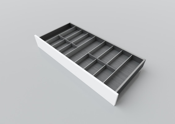 Cutlery divider for LEGRABOX/TA'OR C=950-1200 mm, NL=450 mm, black