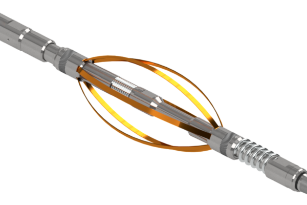 Flow Activated Expanding Bow Spring Centraliser