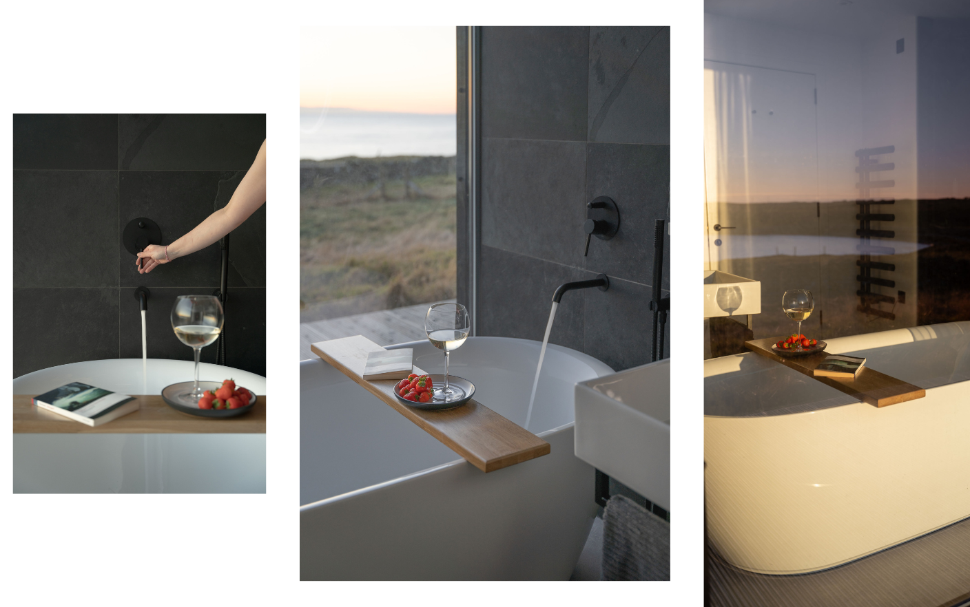 Bath time routine photographs at Brighid, Isle of Lewis — luxury holiday home rental