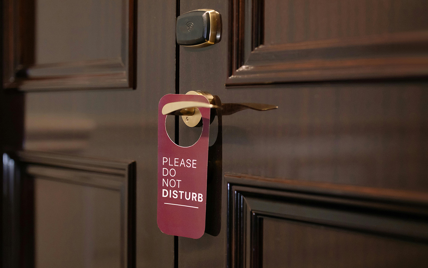 Hotel do not disturb sign