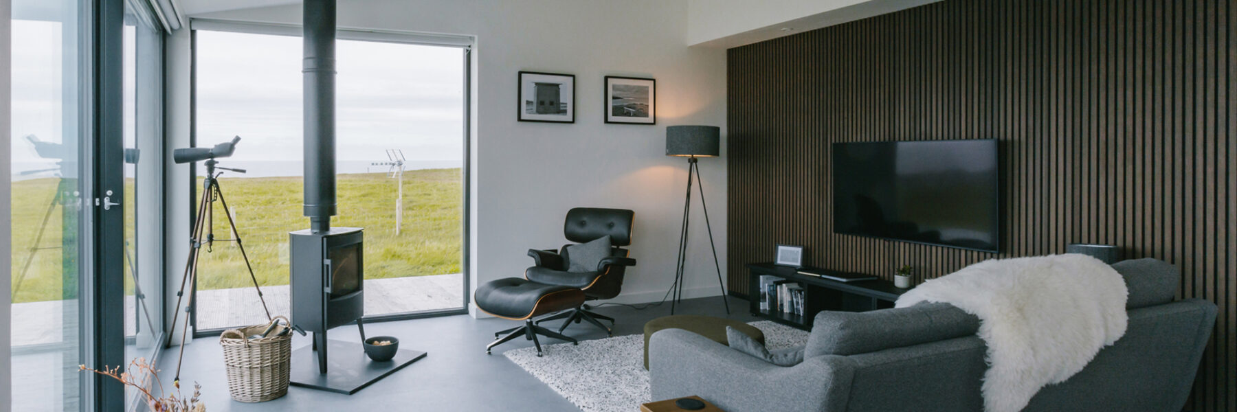 Interior living space Brighid Isle of Lewis holiday home Scotland