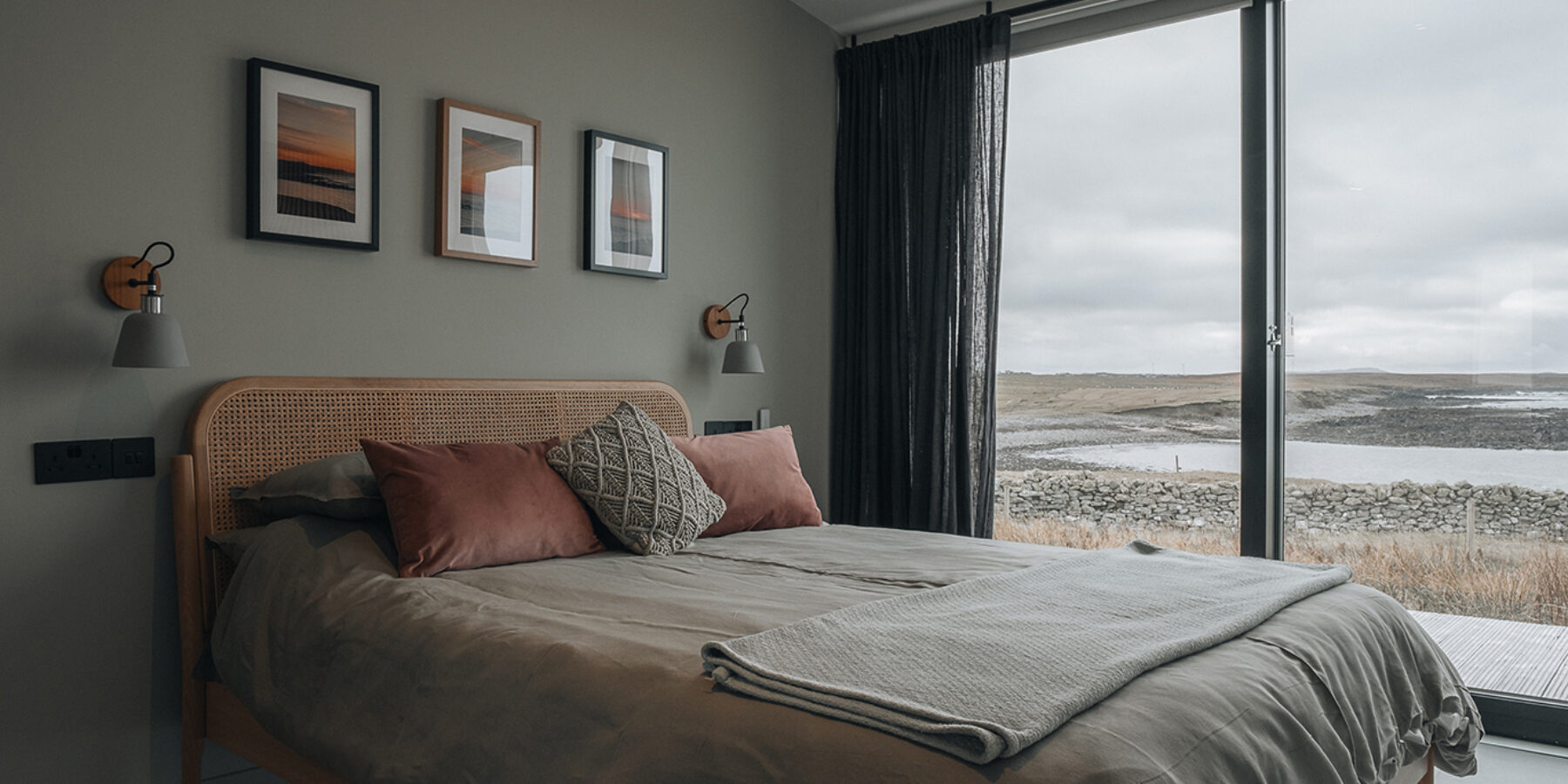 Bedroom two person holiday house Isle of Lewis Brighid scotland